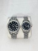 ست ساعت زنانه و مردانه فول نگین رولکس کد Rolexset55190