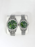 ست ساعت زنانه و مردانه فول نگین رولکس کد Rolexset55190
