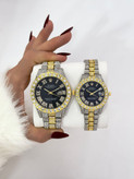 ست ساعت زنانه و مردانه فول نگین رولکس g.54450