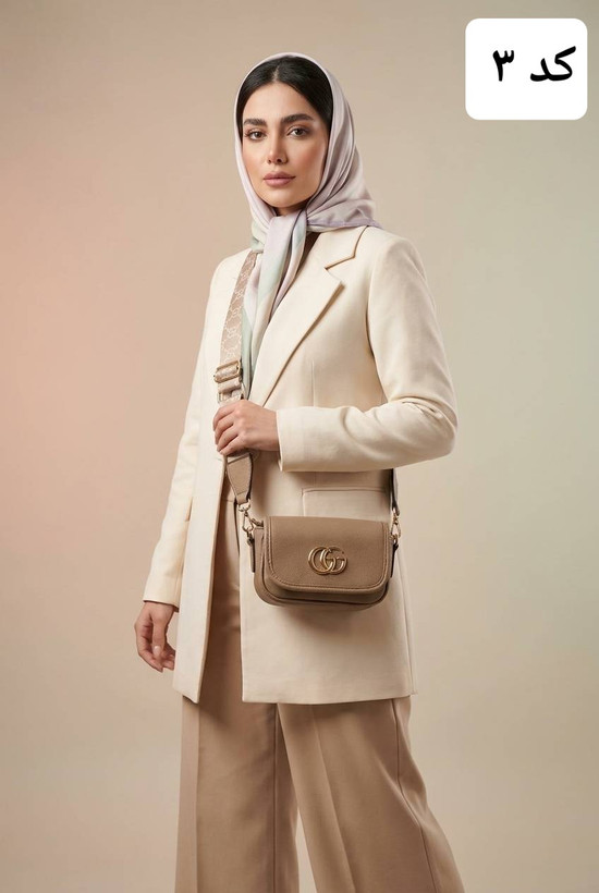 کیف زنانه پاسپورتی گوچی مدل بند نواری کد B3290